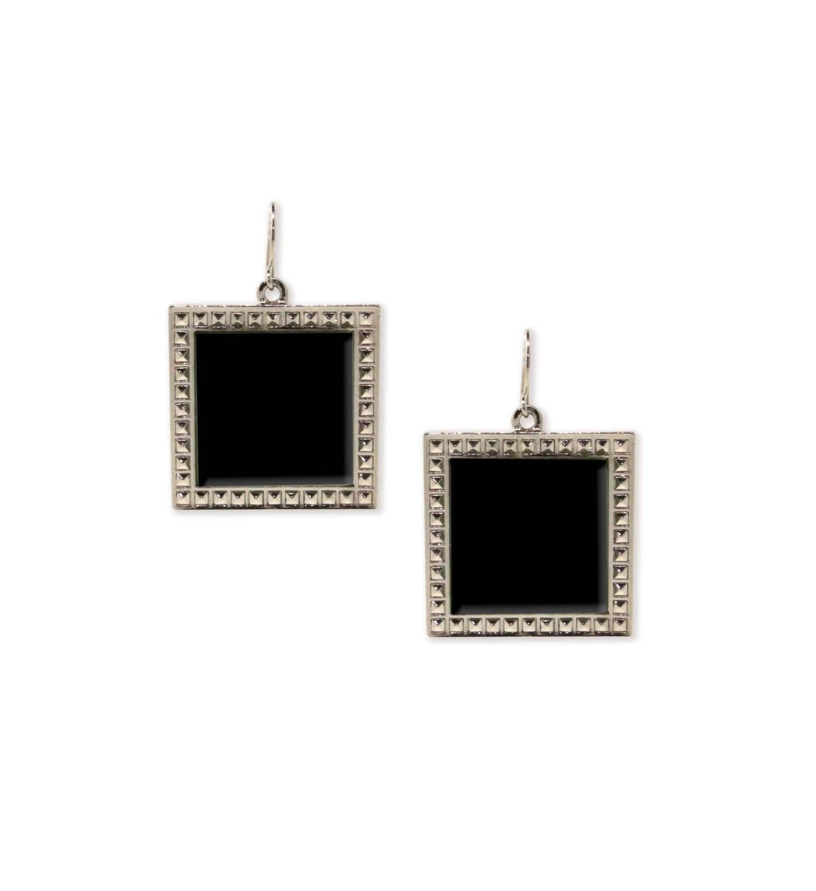 1928 Jewelry Serenity Square Gemstone Drop Earrings