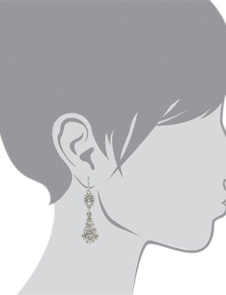 1928 Jewelry Multi Crystal Teardrop Drop Earrings