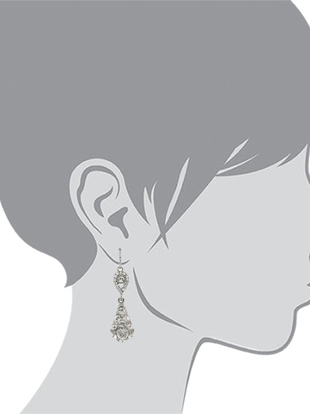 1928 Jewelry Multi Crystal Teardrop Drop Earrings