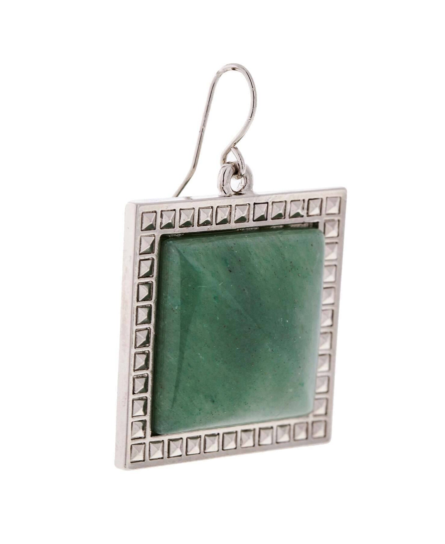 1928 Jewelry Serenity Square Gemstone Drop Earrings