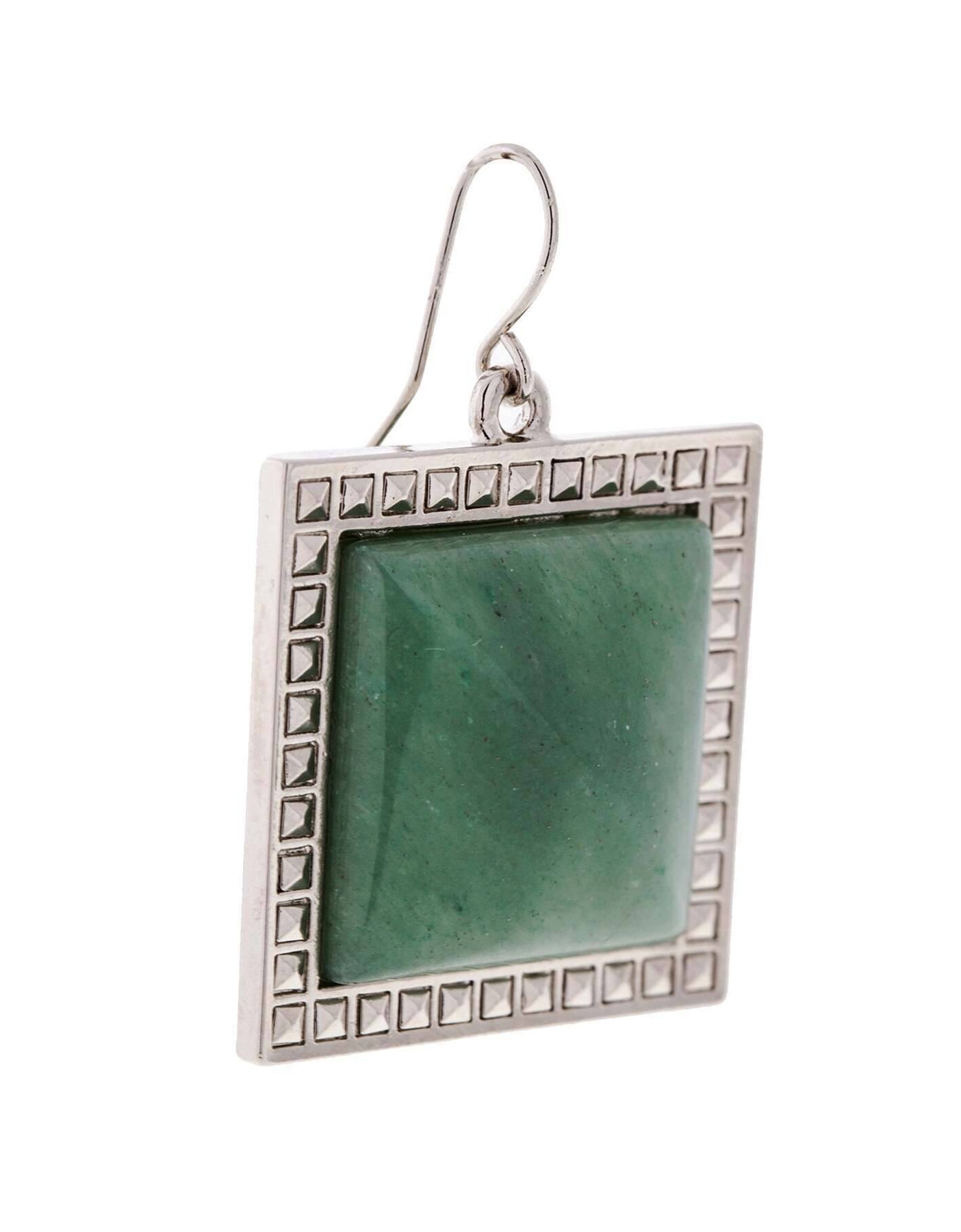 1928 Jewelry Serenity Square Gemstone Drop Earrings