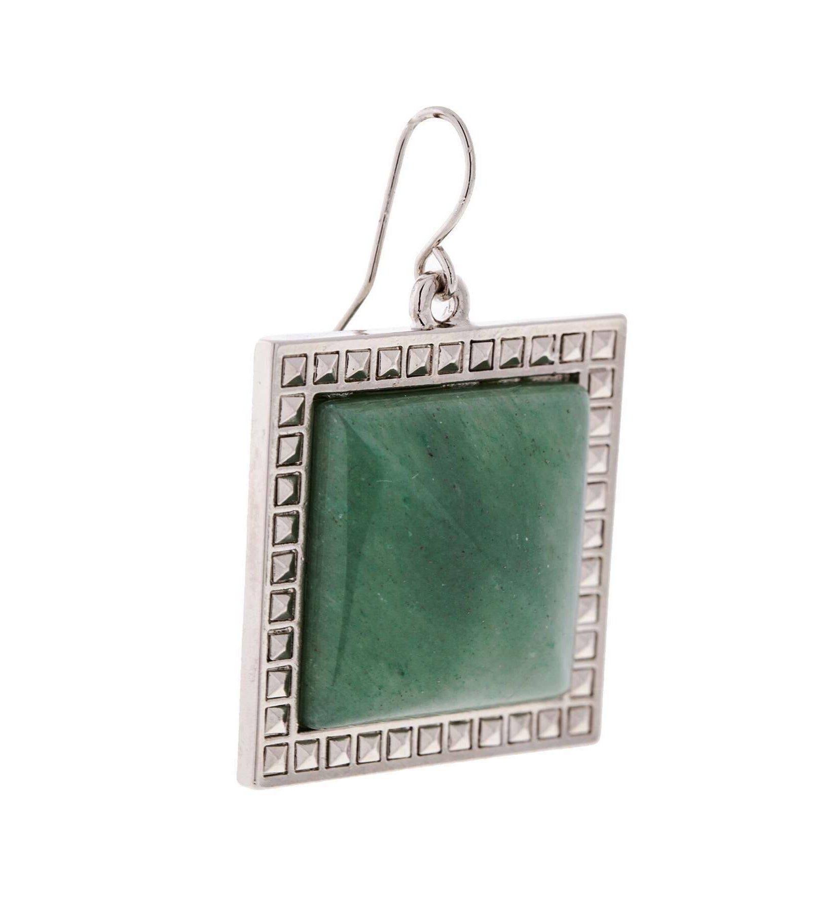 1928 Jewelry Serenity Square Gemstone Drop Earrings