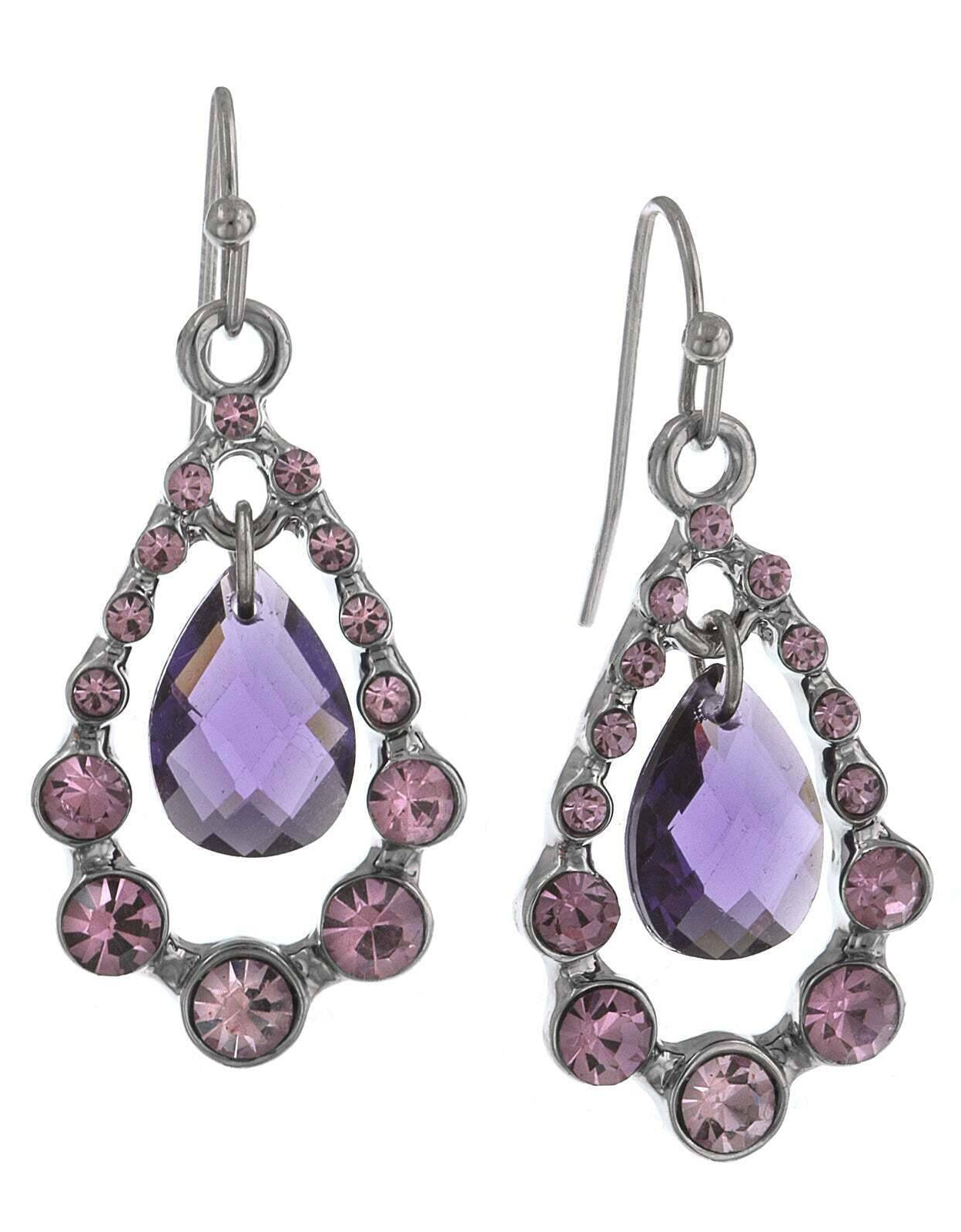 2028 Jewelry Multi Crystal Nested Teardrop Earrings