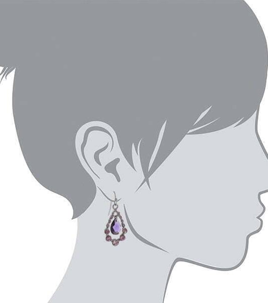 2028 Jewelry Multi Crystal Nested Teardrop Earrings