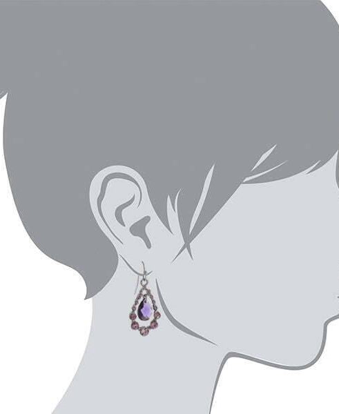 2028 Jewelry Multi Crystal Nested Teardrop Earrings