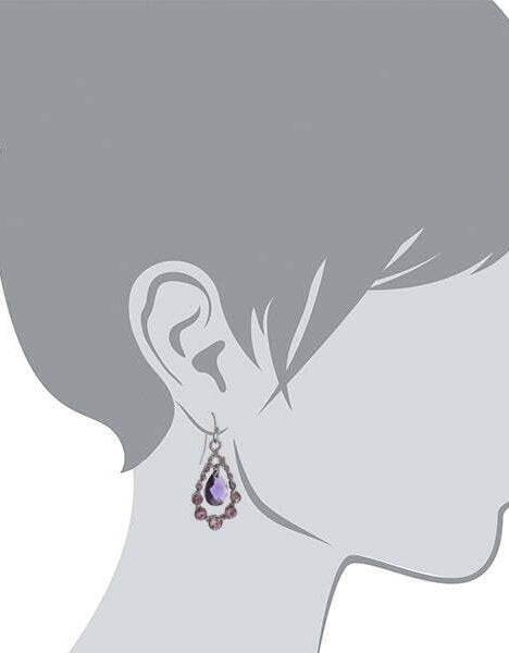 2028 Jewelry Multi Crystal Nested Teardrop Earrings