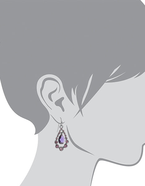 2028 Jewelry Multi Crystal Nested Teardrop Earrings
