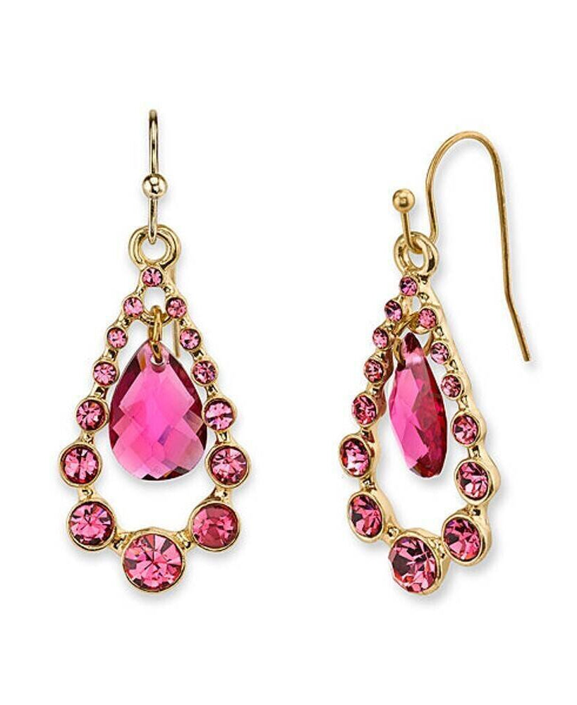 2028 Jewelry Multi Crystal Nested Teardrop Earrings