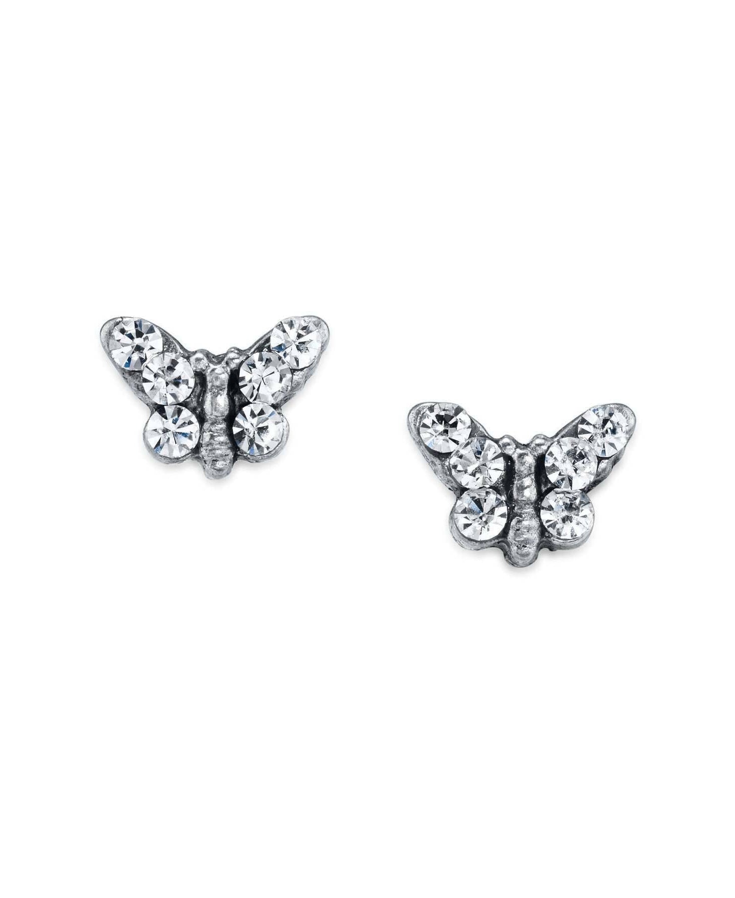 1928 Jewelry Petite Crystal Butterfly Stud Earrings