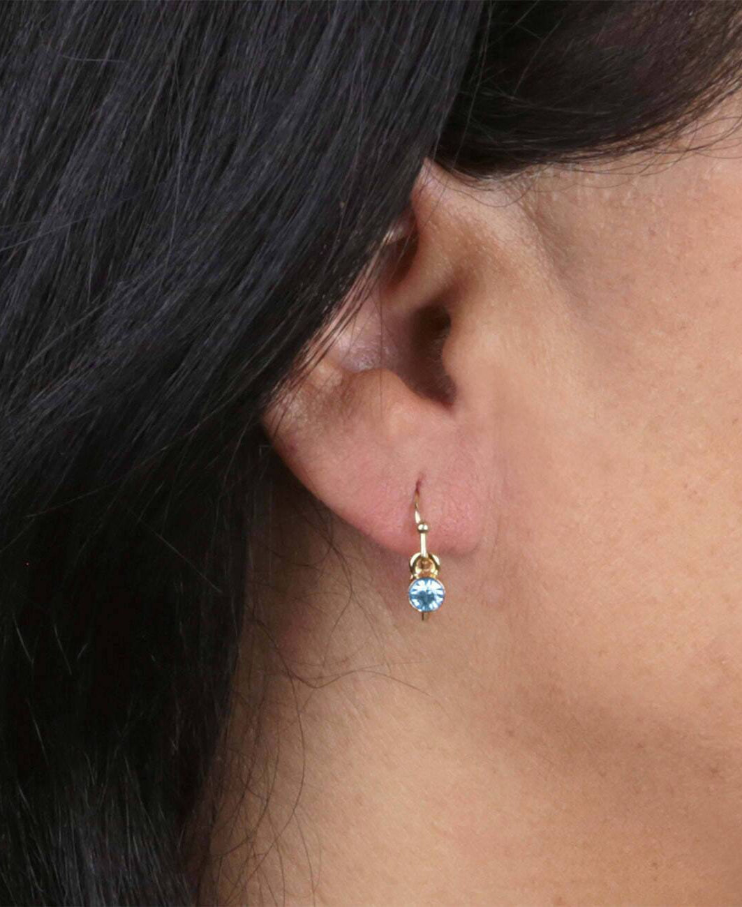 1928 Jewelry Round Crystal Wire Drop Earrings