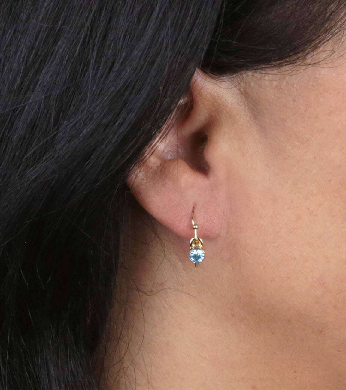 1928 Jewelry Round Crystal Wire Drop Earrings