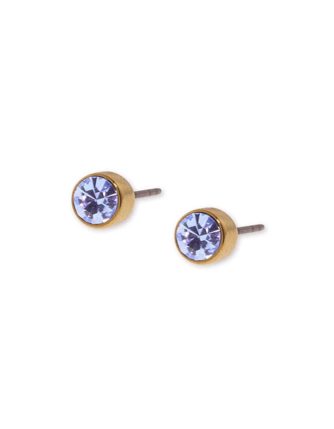 1928 Jewelry Round Crystal Tiny Stud Earrings