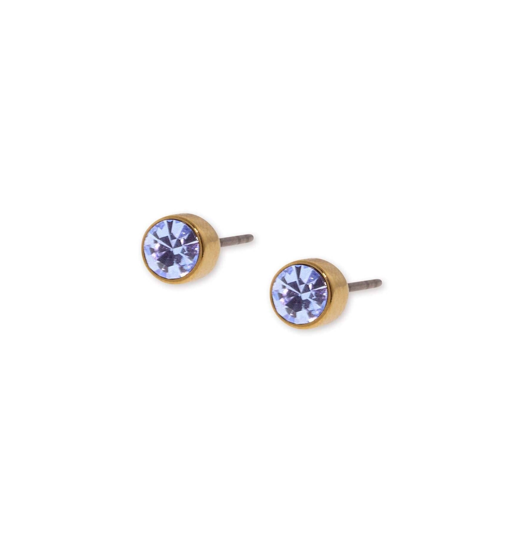 1928 Jewelry Round Crystal Tiny Stud Earrings