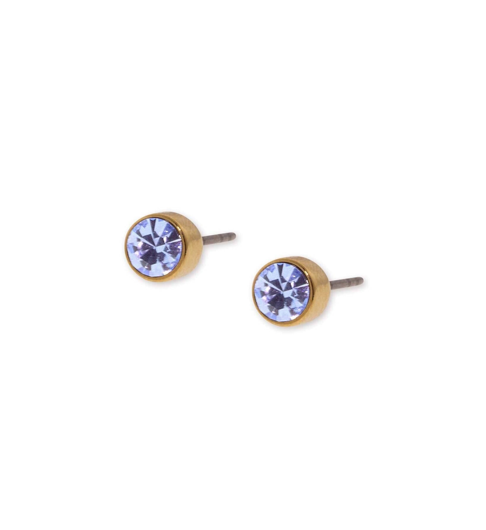 1928 Jewelry Round Crystal Tiny Stud Earrings