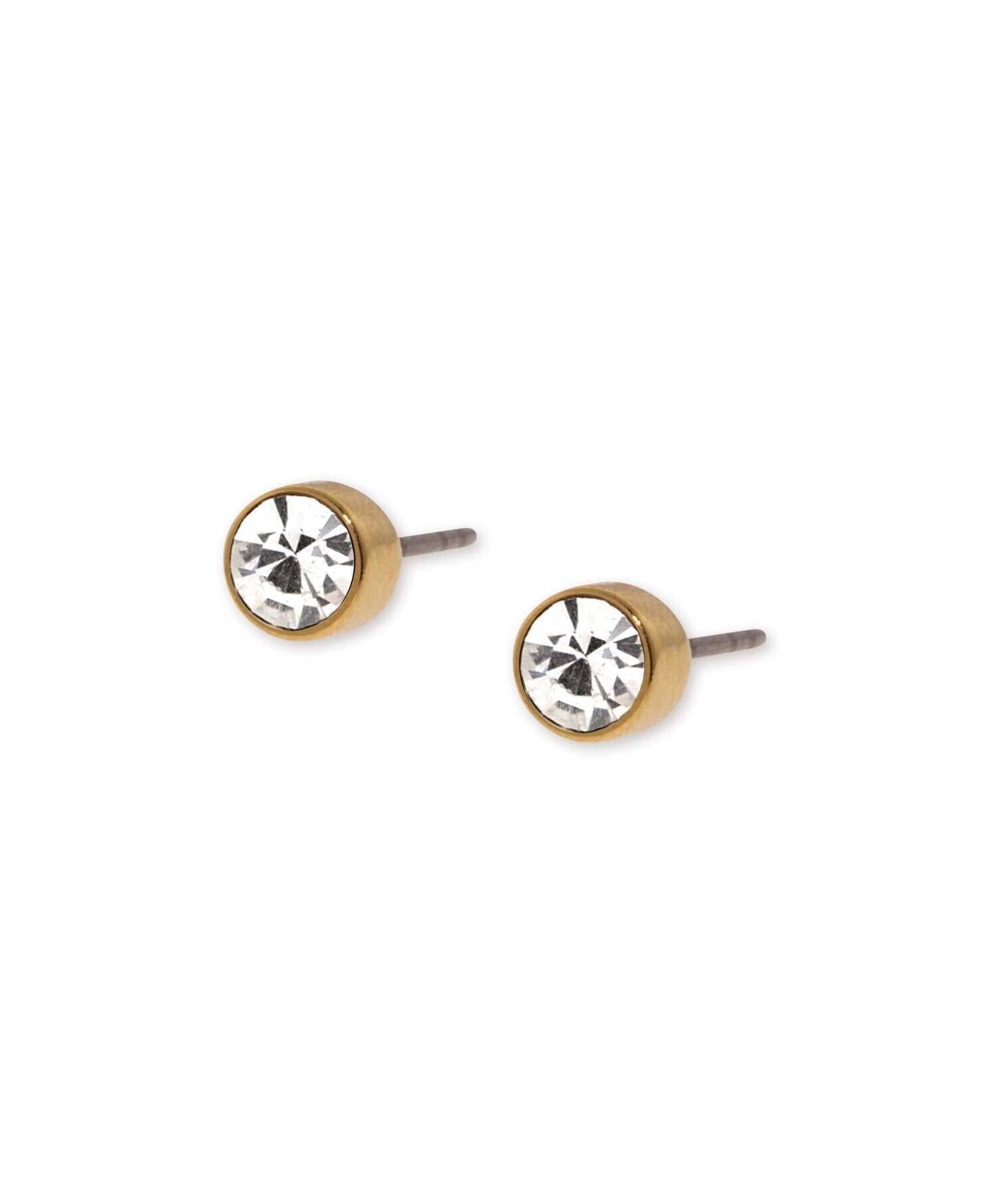 1928 Jewelry Round Crystal Tiny Stud Earrings