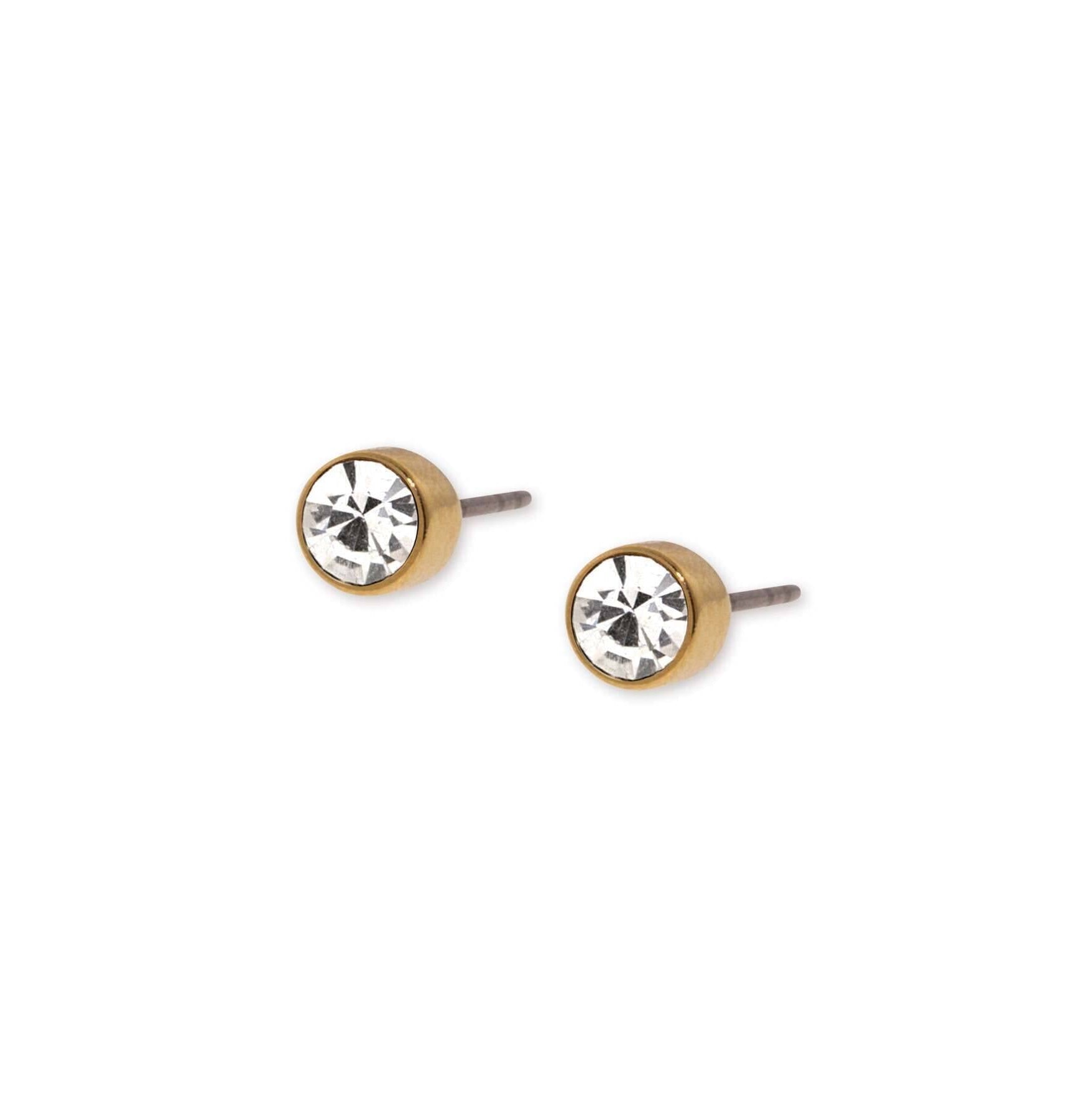 1928 Jewelry Round Crystal Tiny Stud Earrings