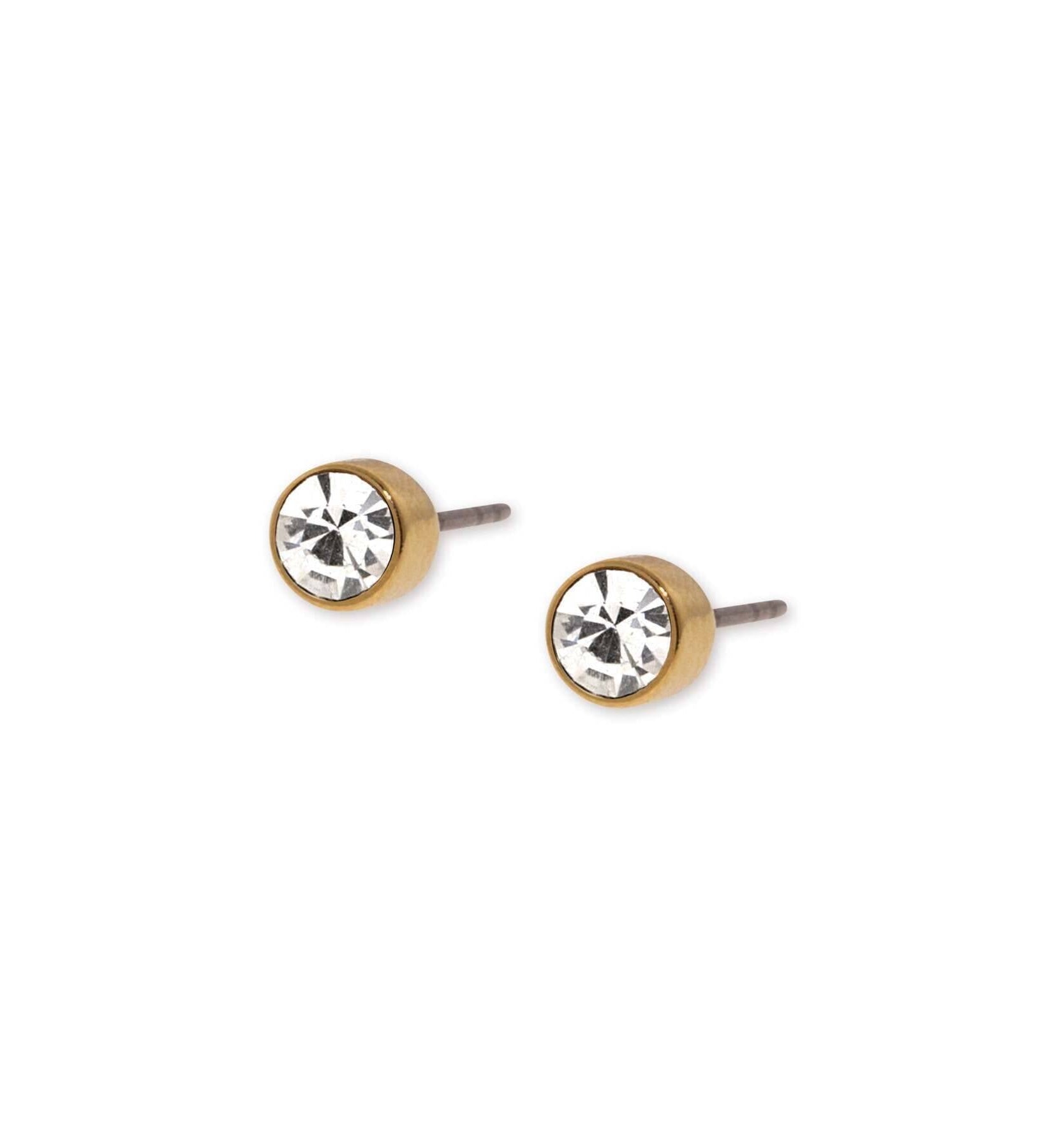 1928 Jewelry Round Crystal Tiny Stud Earrings