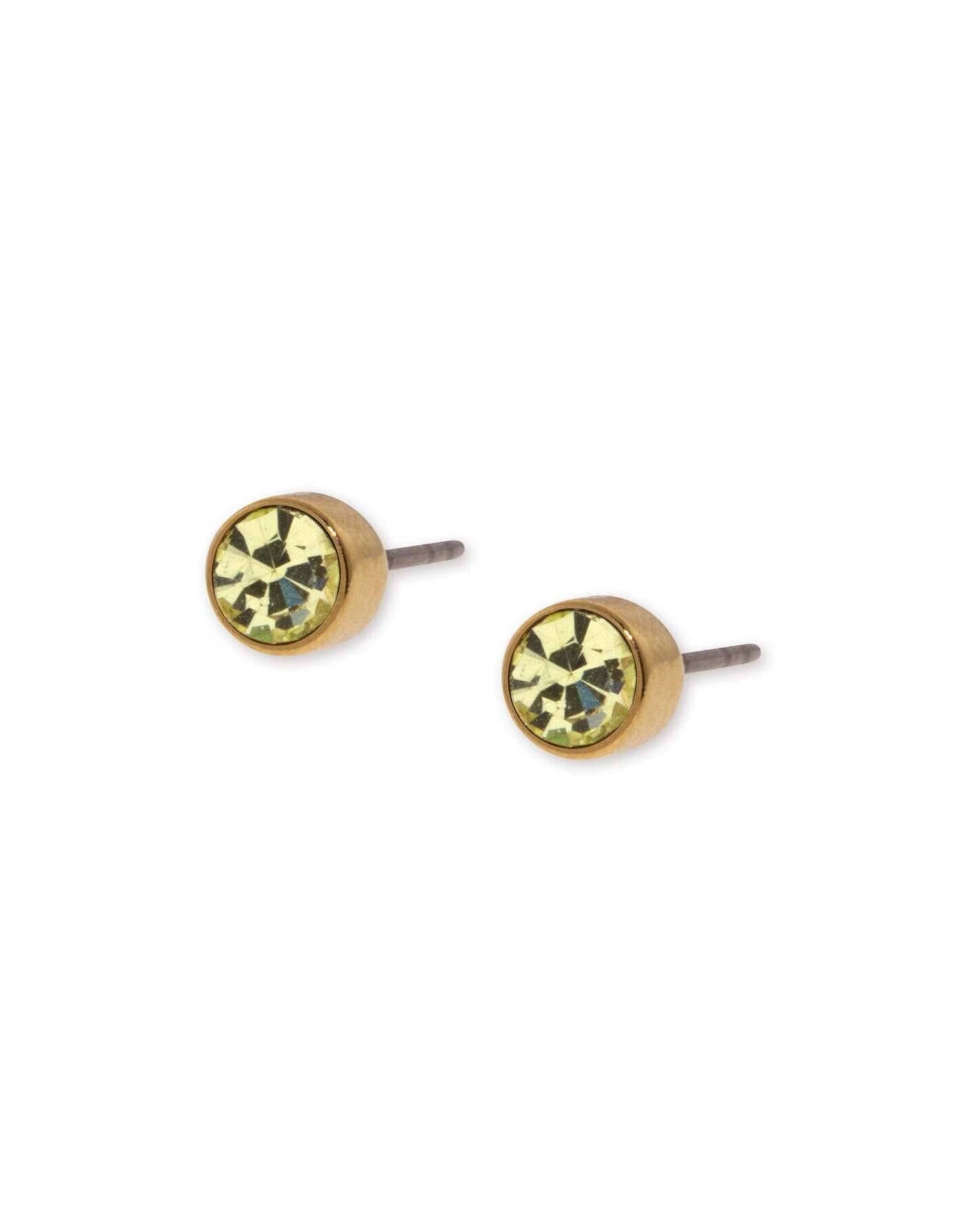 1928 Jewelry Round Crystal Tiny Stud Earrings