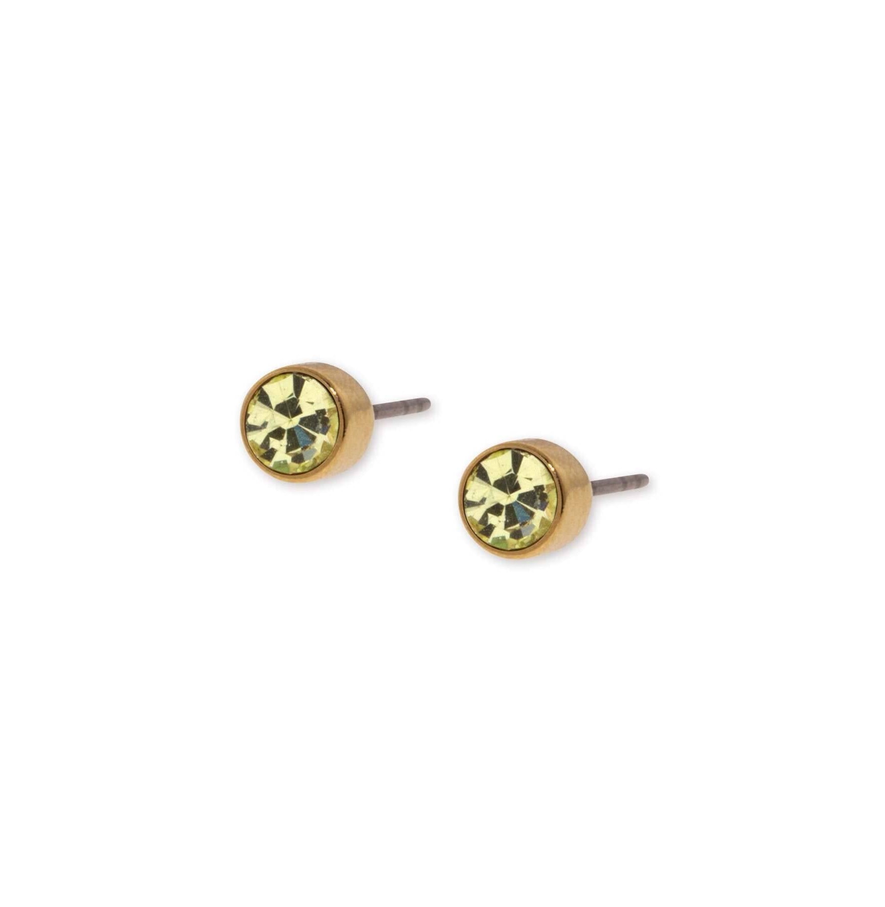 1928 Jewelry Round Crystal Tiny Stud Earrings