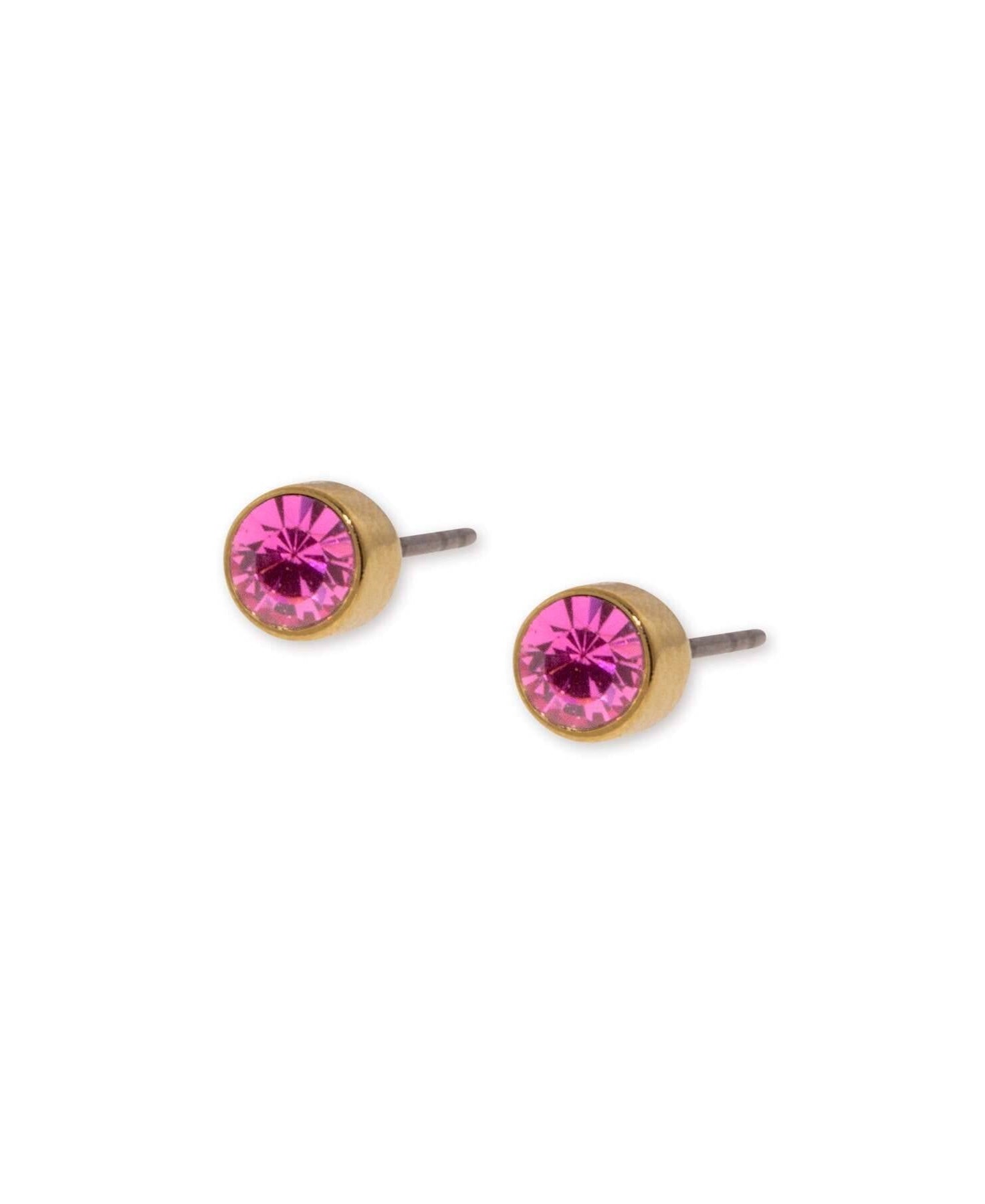 1928 Jewelry Round Crystal Tiny Stud Earrings