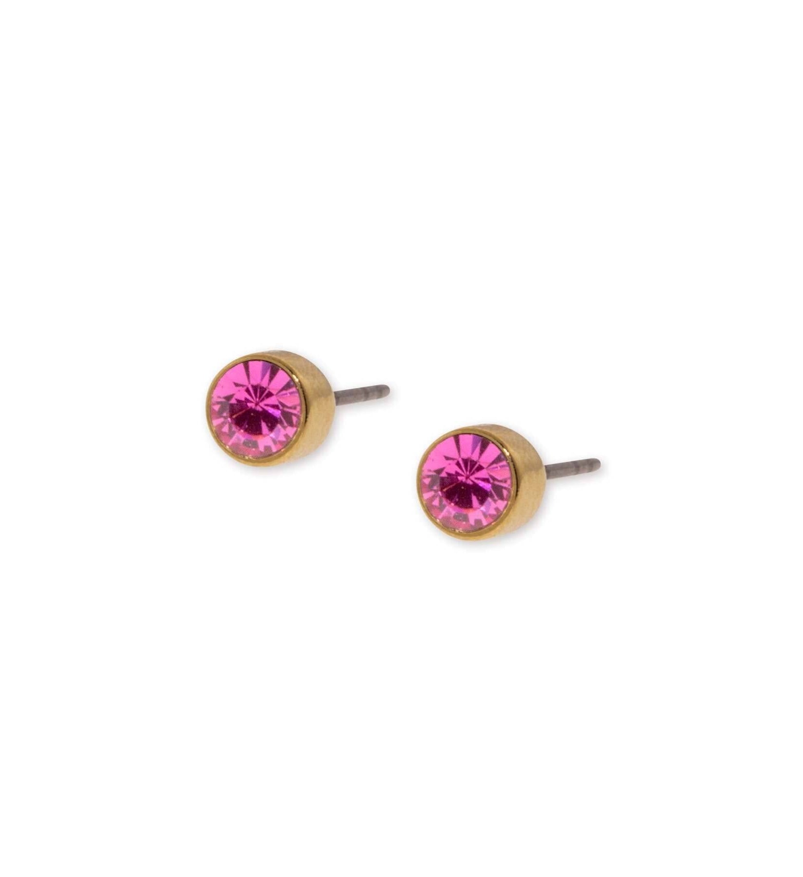 1928 Jewelry Round Crystal Tiny Stud Earrings