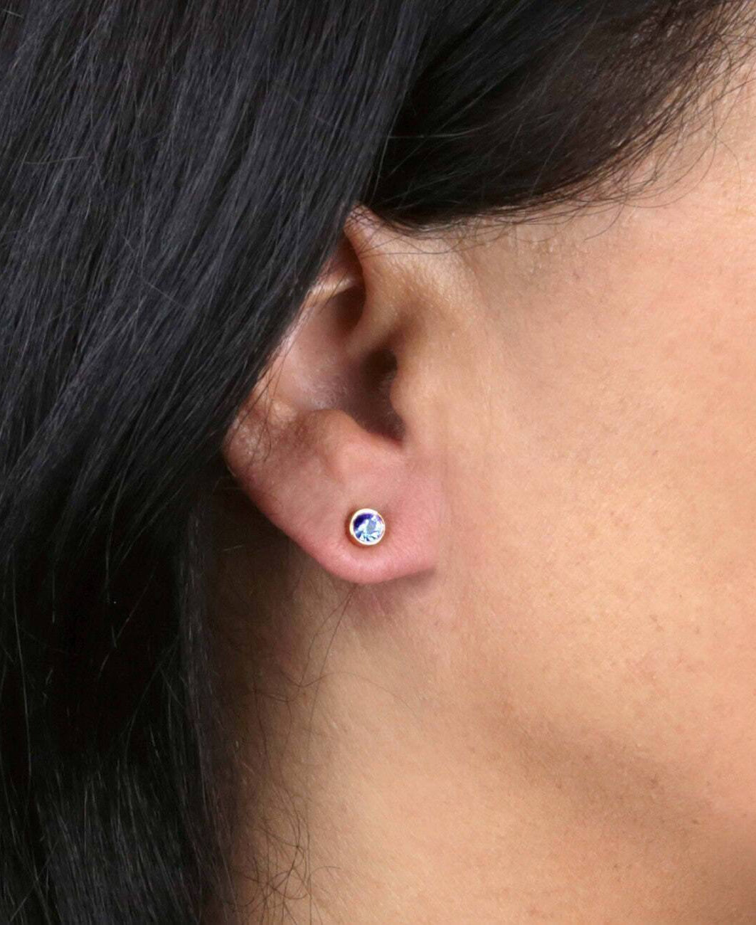 1928 Jewelry Round Crystal Tiny Stud Earrings