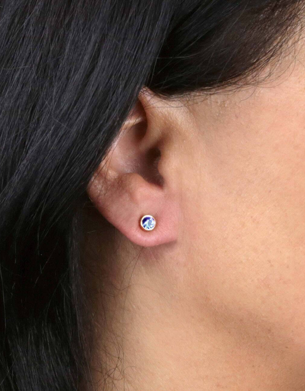 1928 Jewelry Round Crystal Tiny Stud Earrings