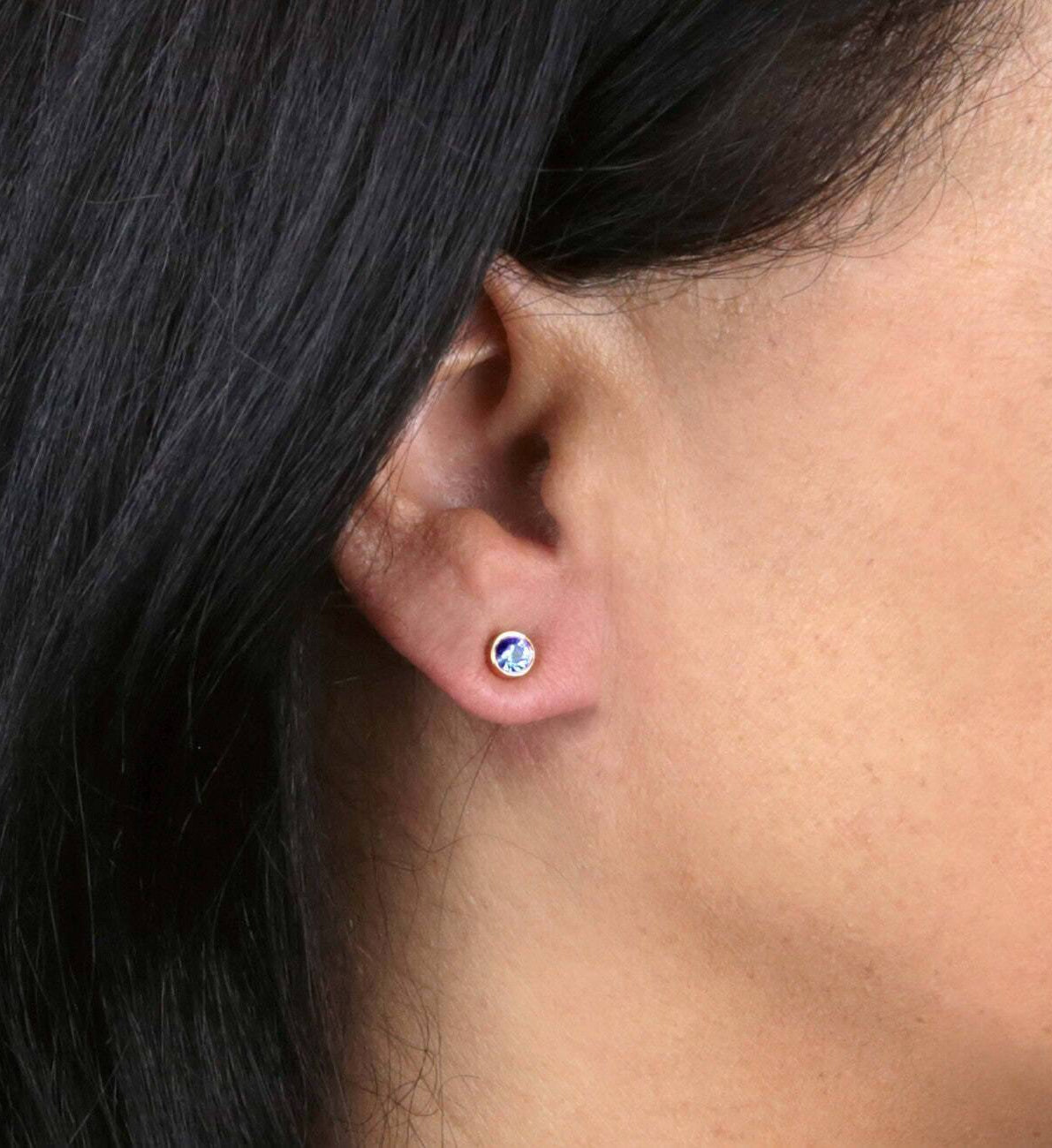 1928 Jewelry Round Crystal Tiny Stud Earrings