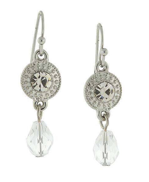 2028 Jewelry Multi Crystal Drop Fish Hook Earrings