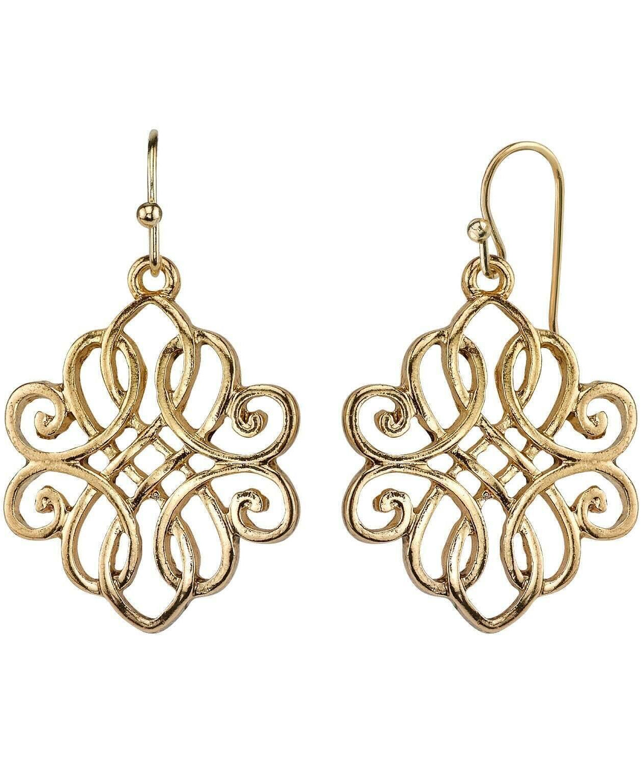 1928 Jewelry Classic Filigree Drop Earrings