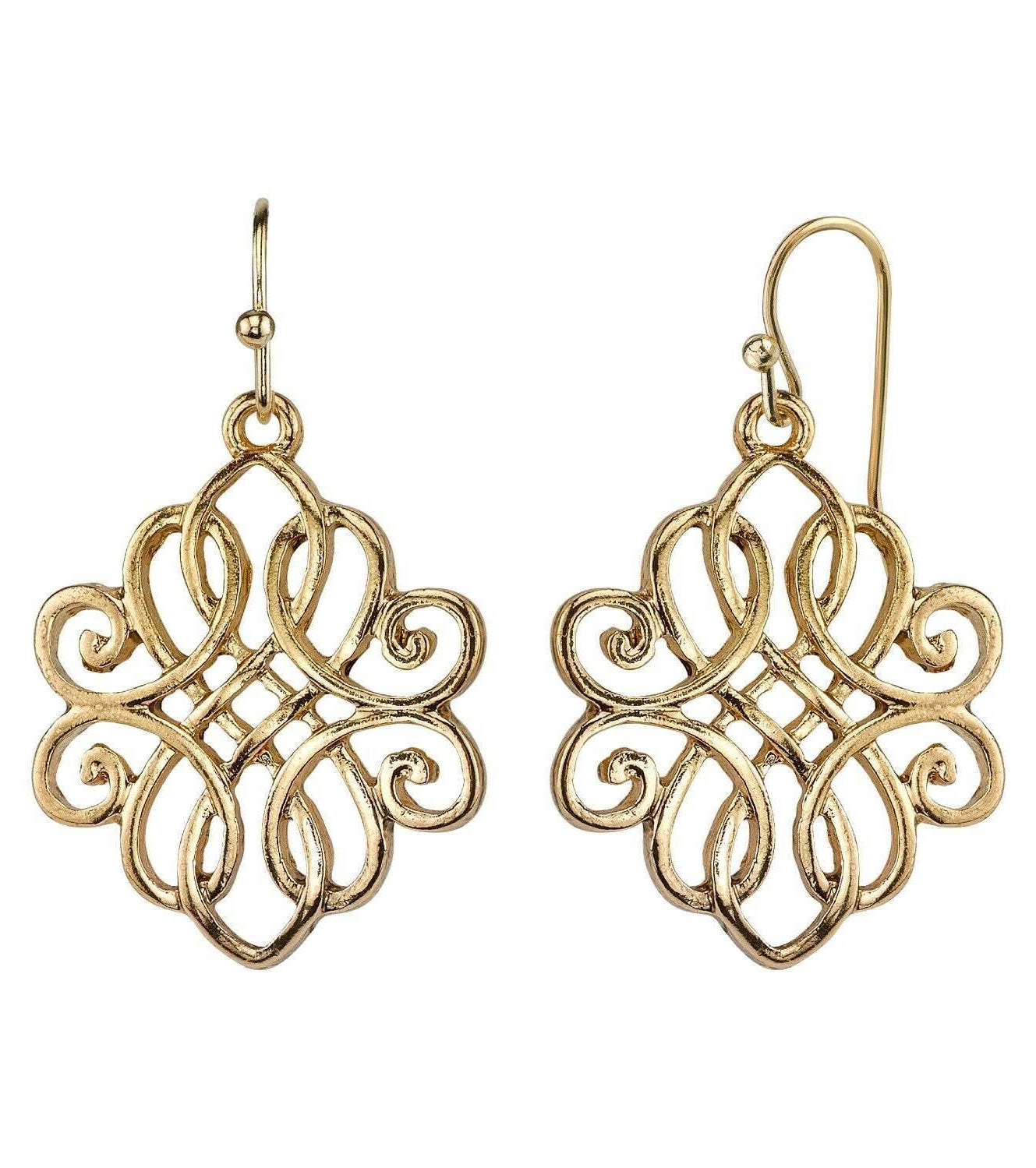 1928 Jewelry Classic Filigree Drop Earrings