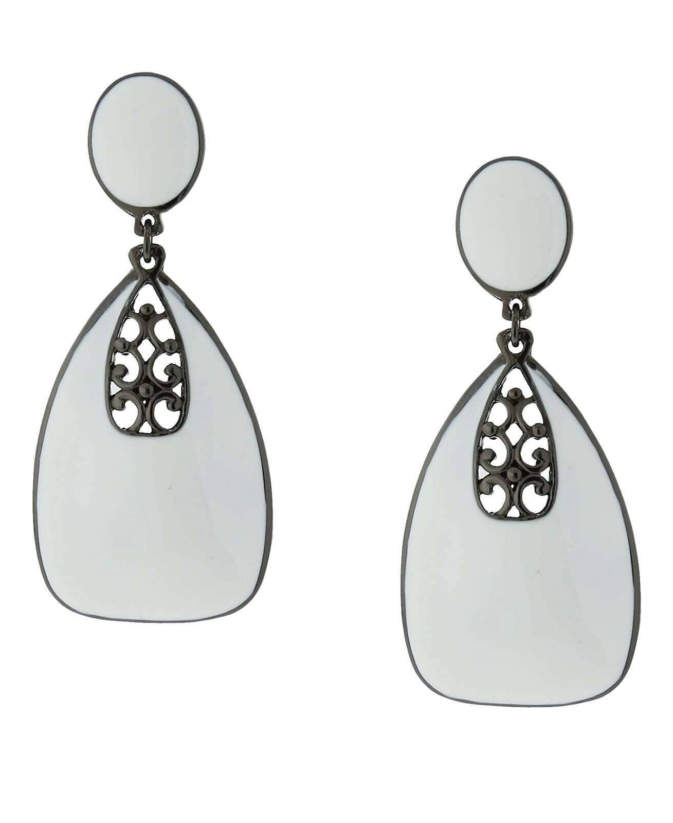 2028 Jewelry Filigree Enamel Statement Drop Earrings
