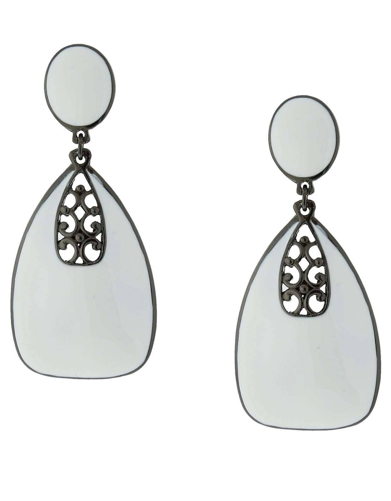 2028 Jewelry Filigree Enamel Statement Drop Earrings