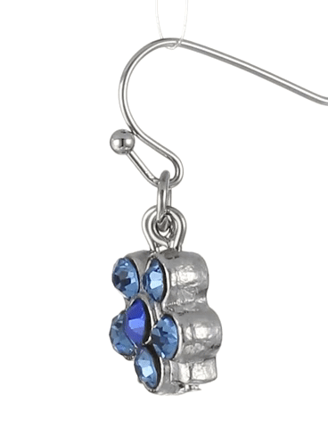 1928 Jewelry Six Crystal Flower Shaped Drop Earrings