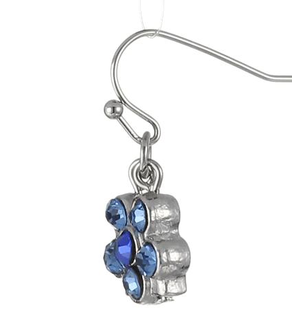 1928 Jewelry Six Crystal Flower Shaped Drop Earrings