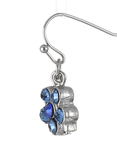 1928 Jewelry Six Crystal Flower Shaped Drop Earrings