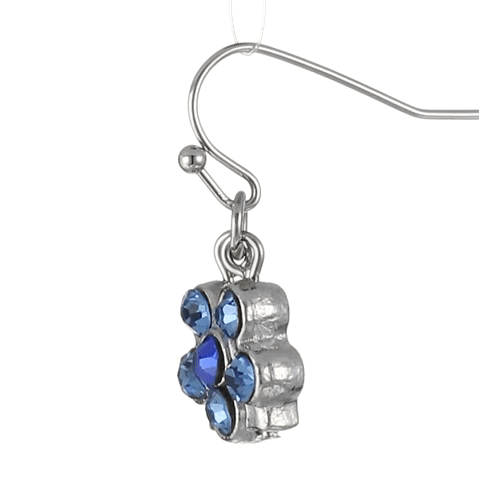 1928 Jewelry Six Crystal Flower Shaped Drop Earrings