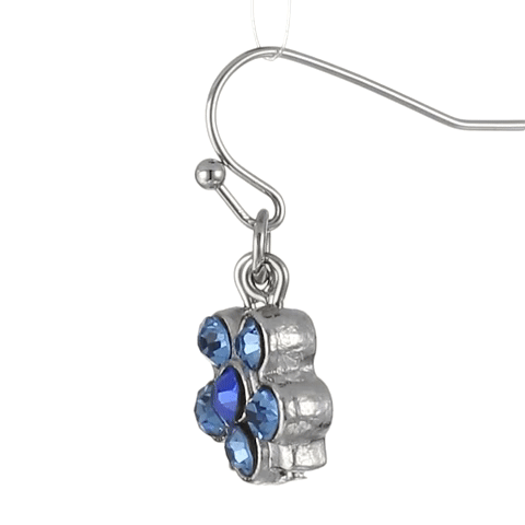 1928 Jewelry Six Crystal Flower Shaped Drop Earrings