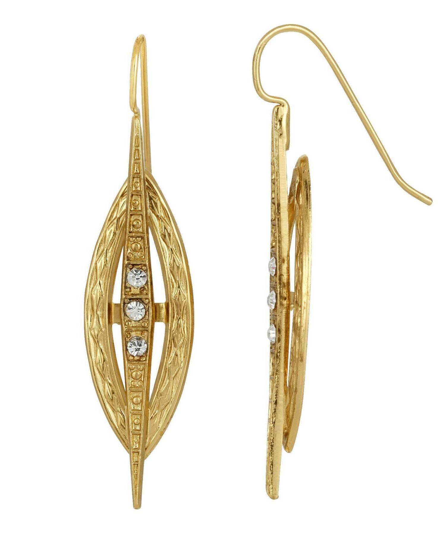 1928 Jewelry LuxeDeco Multi Crystal Drop Earrings
