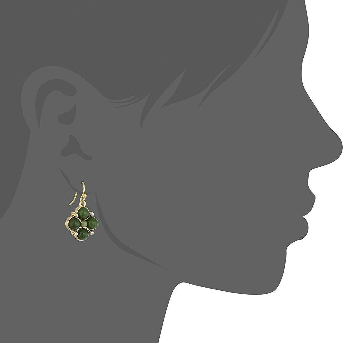 1928 Jewelry Four Round Gemstone Drop Earrings