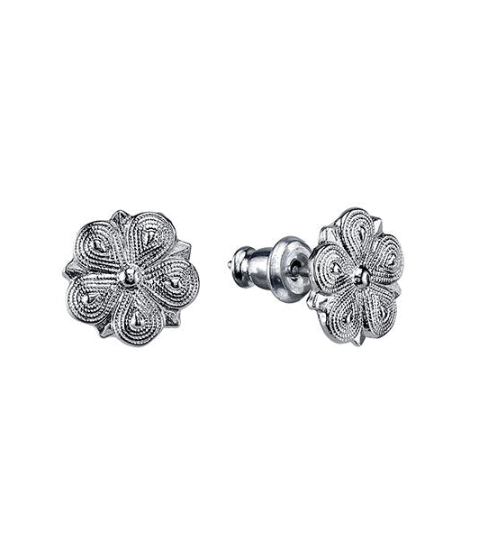 1928 Jewelry Flower-Shaped Stud Earrings