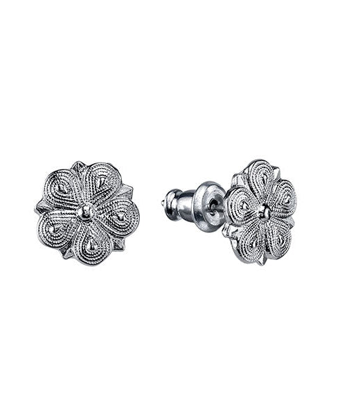 1928 Jewelry Flower-Shaped Stud Earrings