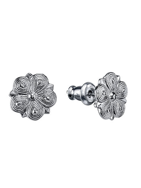 1928 Jewelry Flower-Shaped Stud Earrings