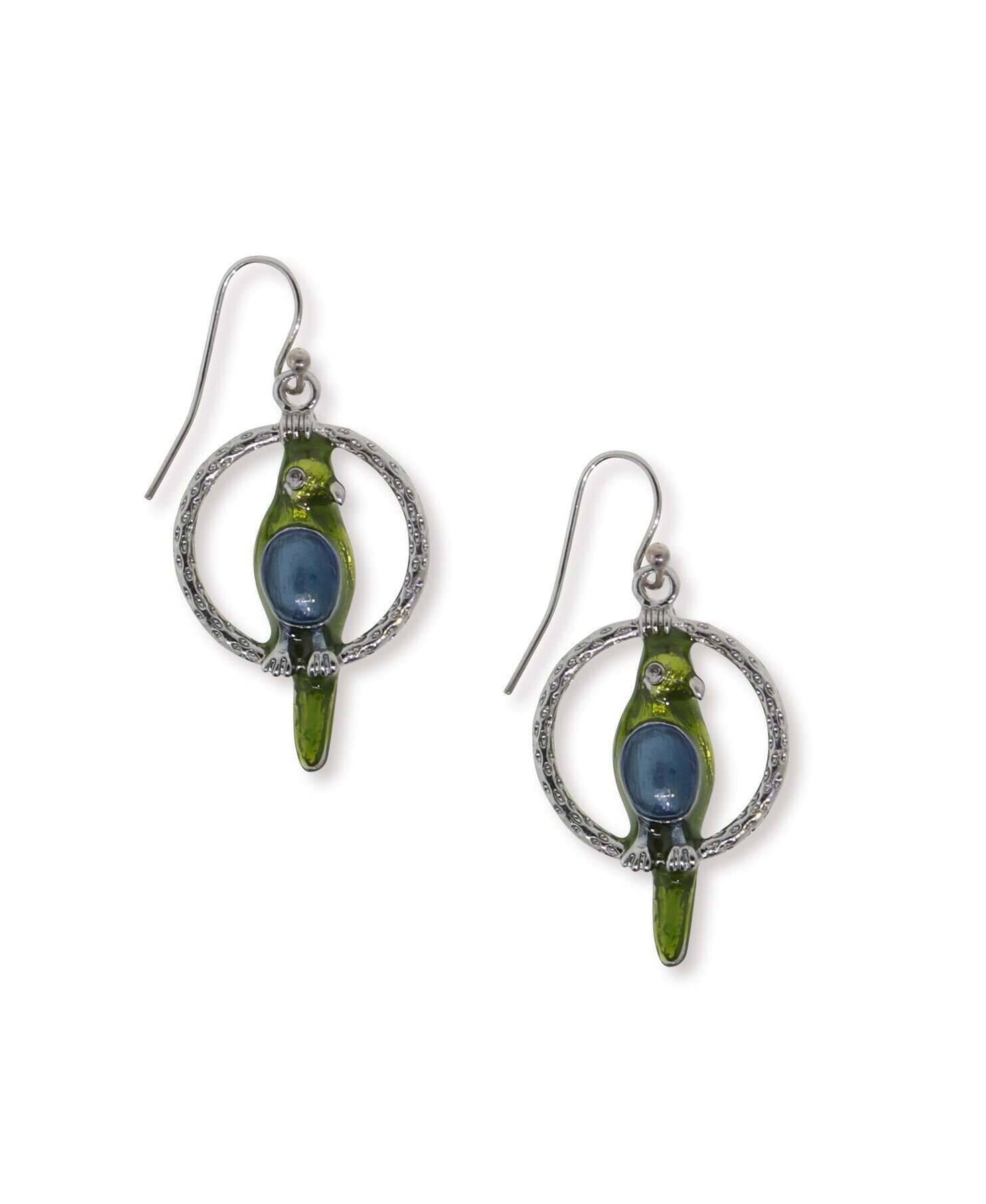 1928 Jewelry Neotropic Exotic Parrot Hoop Earrings