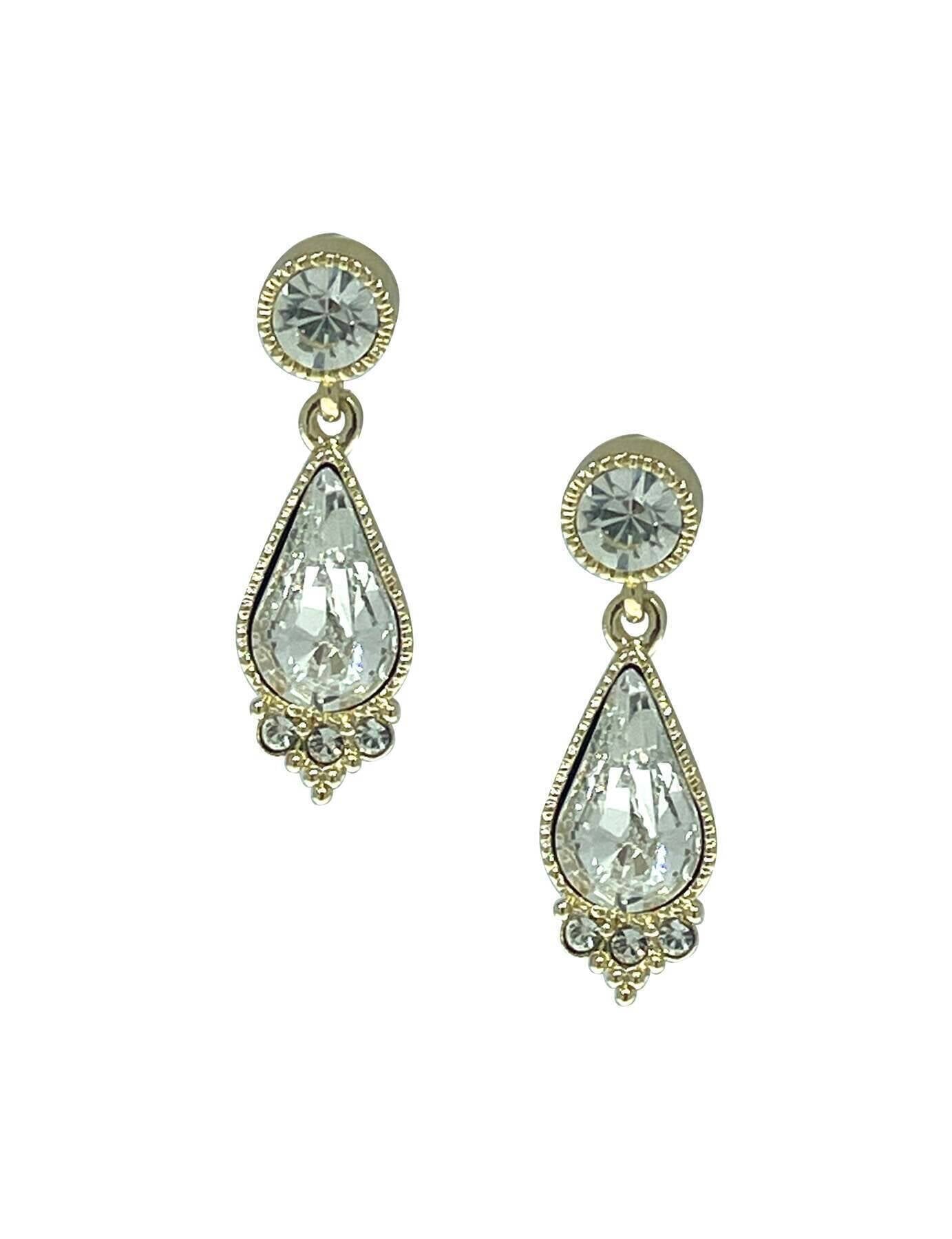 1928 Jewelry Austrian Crystal Teardrop Earrings