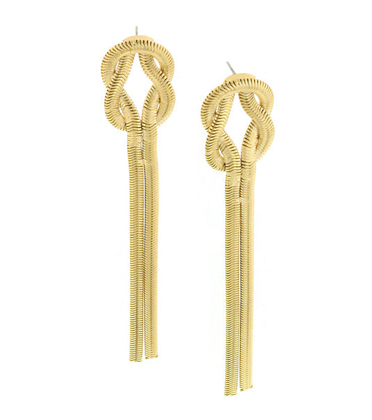 2028 Jewelry Gold Chain Tassel Linear Earrings
