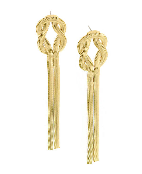 2028 Jewelry Gold Chain Tassel Linear Earrings