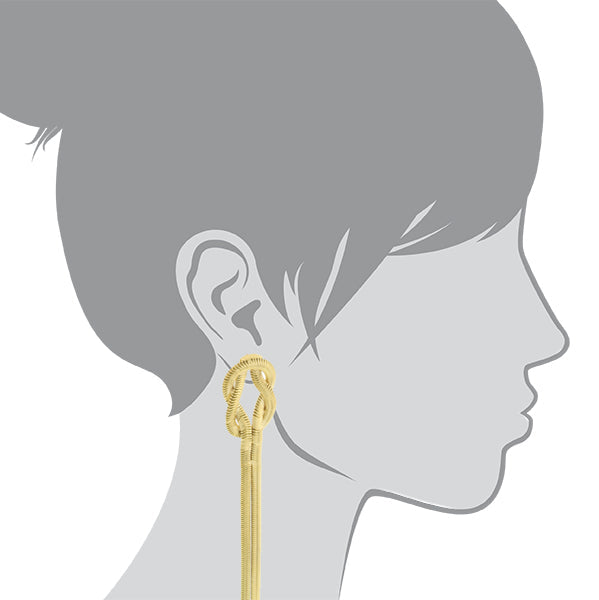 2028 Jewelry Gold Chain Tassel Linear Earrings