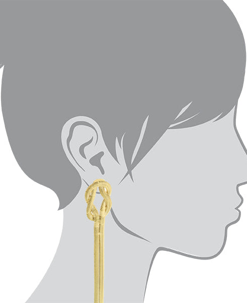 2028 Jewelry Gold Chain Tassel Linear Earrings