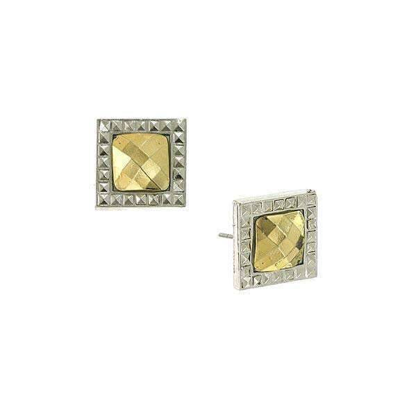 1928 Jewelry Fusion Lux Square Stud Earrings